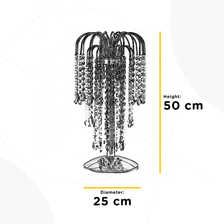ONLI - Stalinė lempa PIOGGIA 2xE14/6W/230V auksinė 50 cm