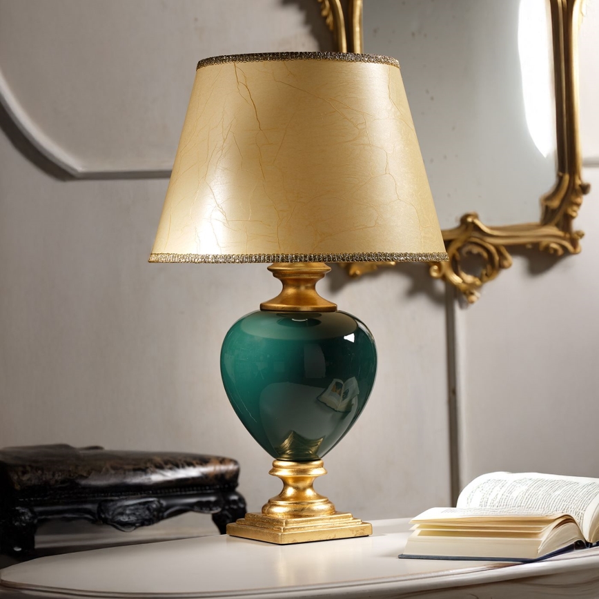 ONLI - Stalinis šviestuvas AMADEUS 1xE27/15W/230V 72 cm žalia/auksas