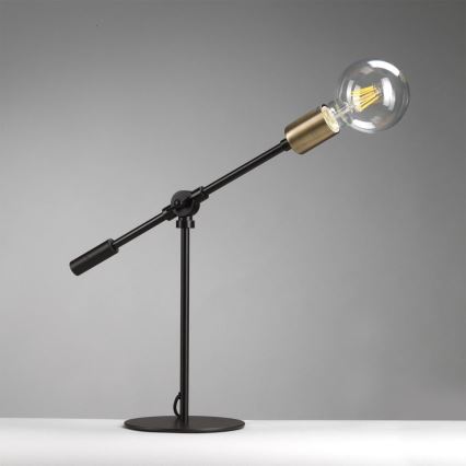 ONLI - Stalinis šviestuvas ASTE 1xE27/15W/230V 45 cm juoda/auksas
