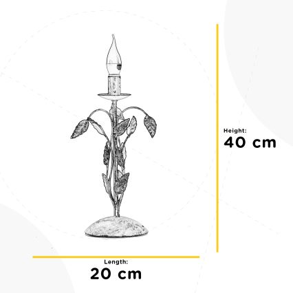 ONLI - Stalinis šviestuvas COLLANA 1xE14/6W/230V 40 cm balta