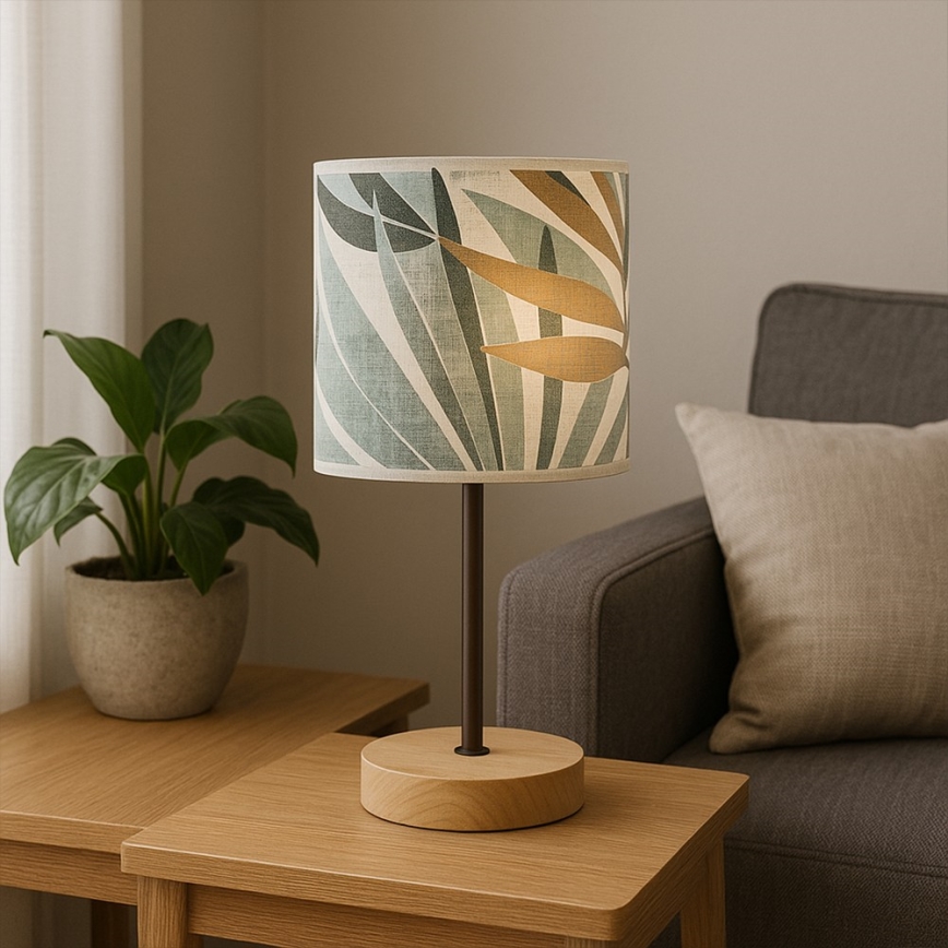 ONLI - Stalinis šviestuvas FLORA 1xE27/22W/230V 28 cm žalia/auksas