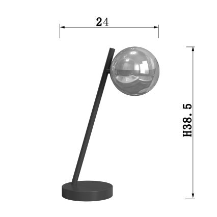 ONLI - Stalinis šviestuvas PALOMA 1xG9/10W/230V 38,5 cm juoda/dūminis