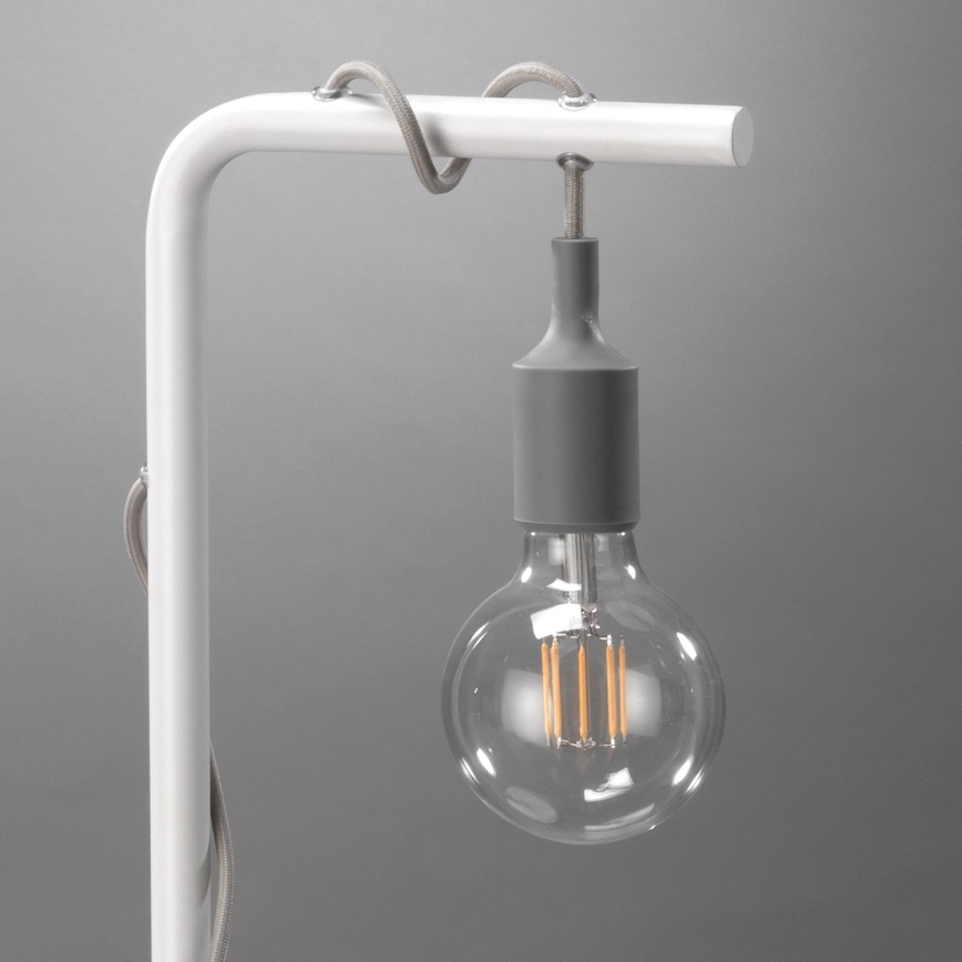 ONLI - Stalinis šviestuvas WIRE 1xE27/15W/230V 50 cm pilka/balta
