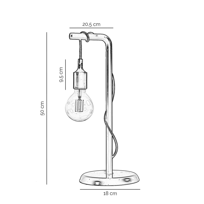 ONLI - Stalinis šviestuvas WIRE 1xE27/15W/230V 50 cm pilka/balta