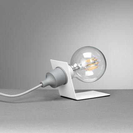 ONLI - Stalinis šviestuvas WIRE 1xE27/15W/230V 9 cm pilka/balta
