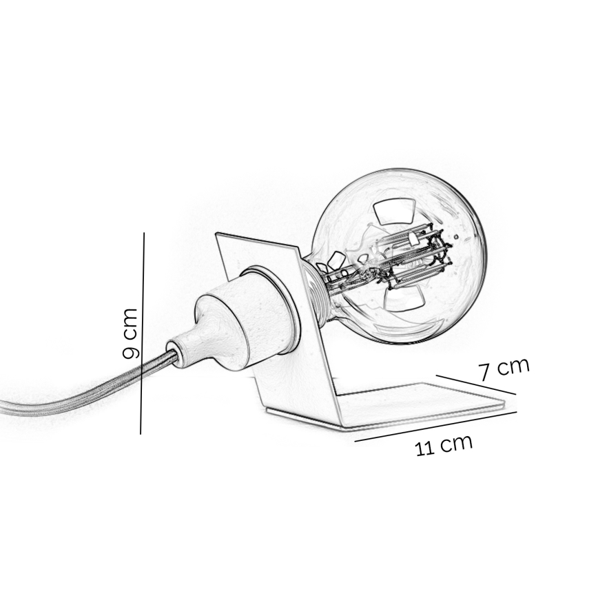 ONLI - Stalinis šviestuvas WIRE 1xE27/15W/230V 9 cm pilka/balta