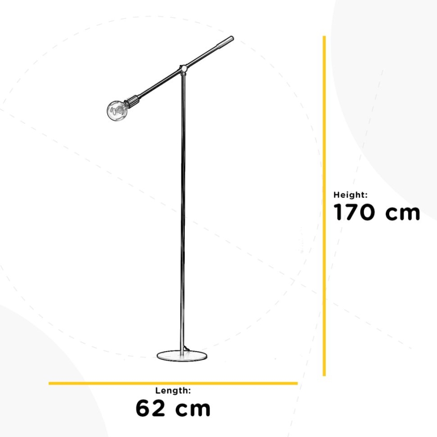 ONLI - Toršeras ASTE 1xE27/15W/230V juoda/auksas