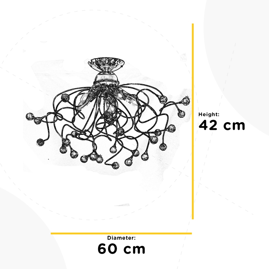 ONLI - Tvirtinamas sietynas TRILLY 5xE14/6W/230V