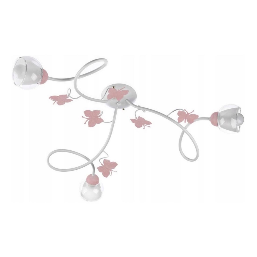 ONLI - Tvirtinamas vaikiškas sietynas BUTTERFLY 3xE14/6W/230V