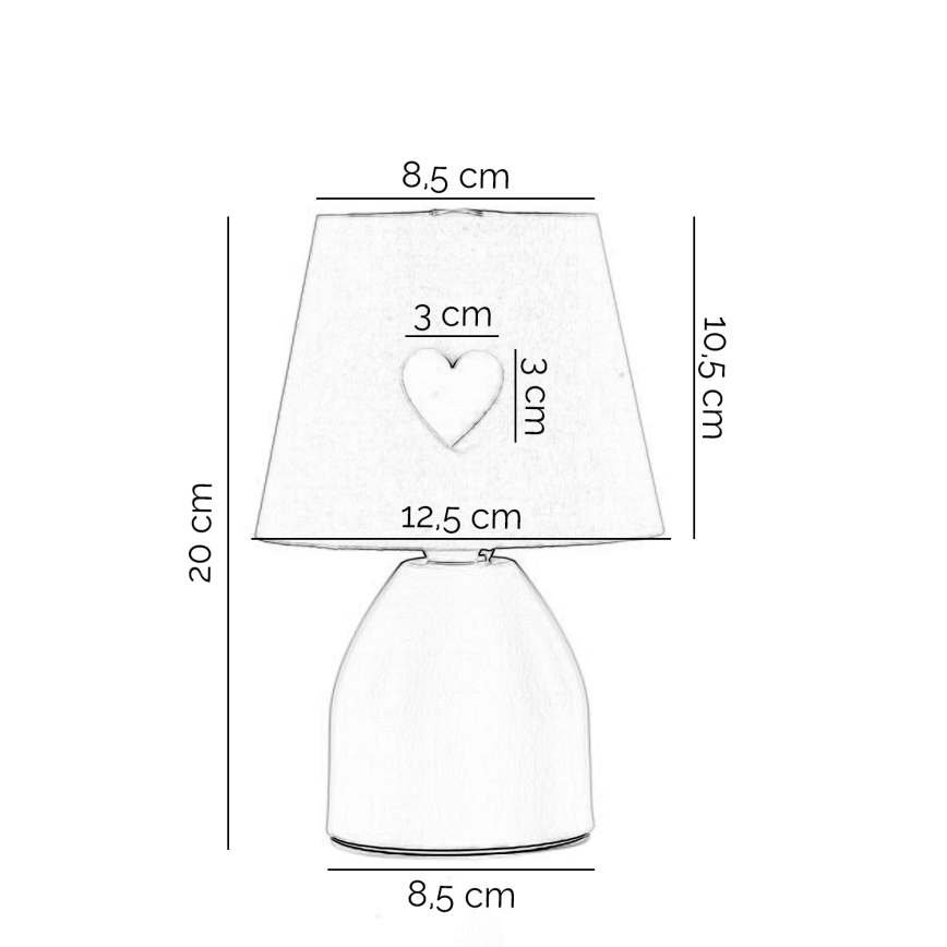 ONLI - Vaikiška stalinė lempa TITTA 1xE14/6W/230V 20 cm balta