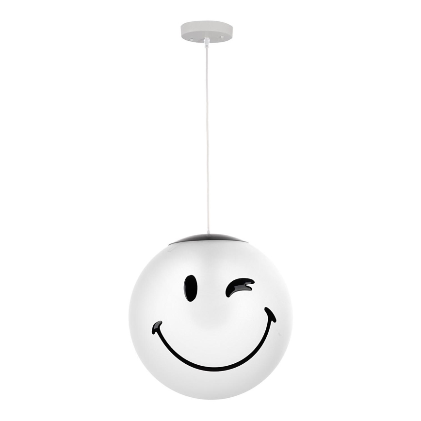 ONLI - Vaikiškas pakabinamas šviestuvas ant laido SMILEY 1xE27/15W/230V balta