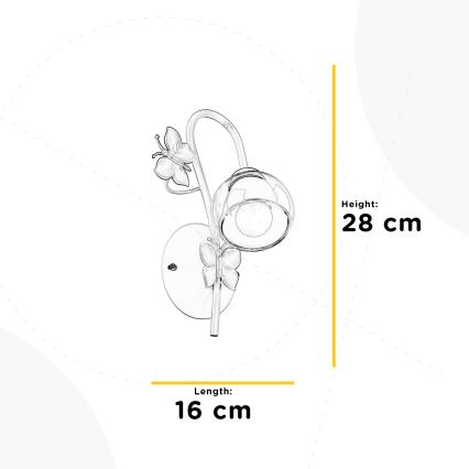 ONLI - Vaikiškas sieninis šviestuvas BUTTERFLY 1xE14/6W/230V