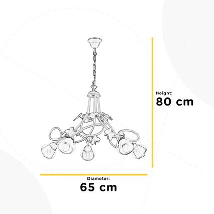 ONLI - Vaikiškas sietynas BUTTERFLY 5xE14/6W/230V