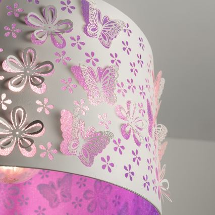 ONLI - Vaikiškas sietynas TITILLA 1xE27/22W/230V violetinė/balta