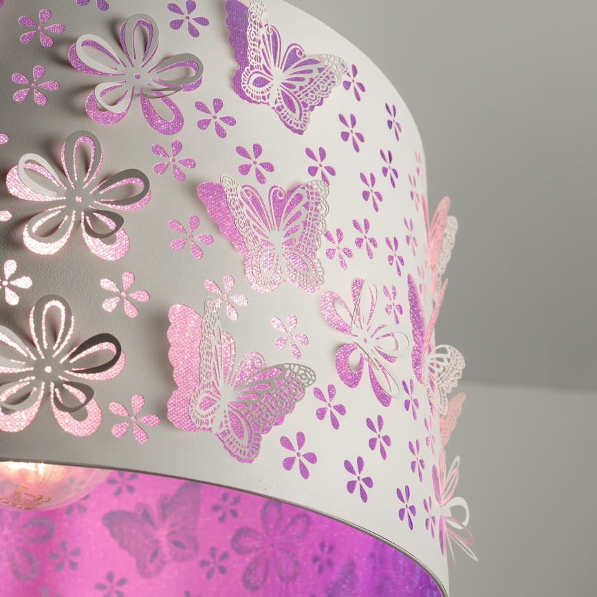 ONLI - Vaikiškas sietynas TITILLA 1xE27/22W/230V violetinė/balta