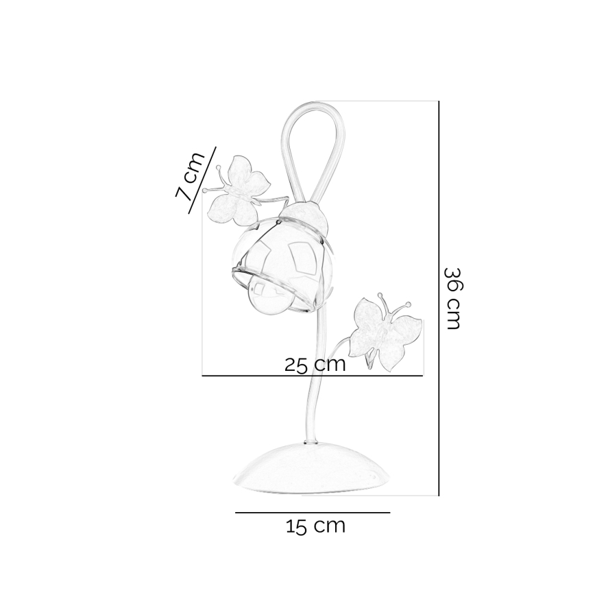 ONLI - Vaikiškas stalinis šviestuvas BUTTERFLY 1xE14/6W/230V