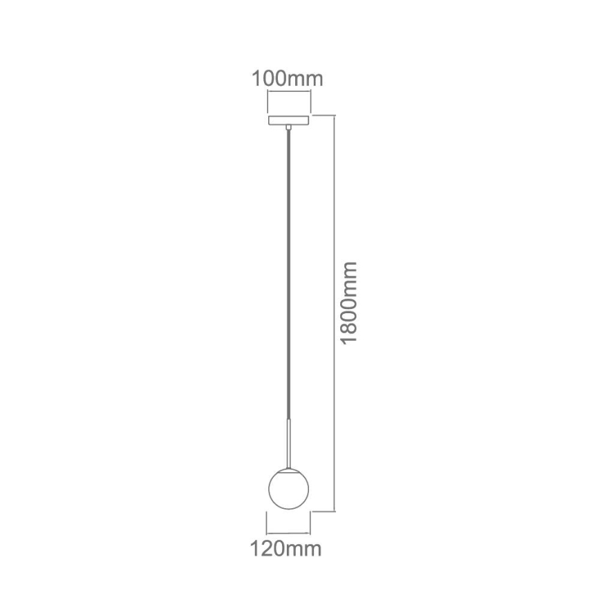 Open Design OR80049 - Vonios kambario pakabinamas šviestuvas ant troselio BAO 1xG9/8W/230V IP44, blizgus chromas