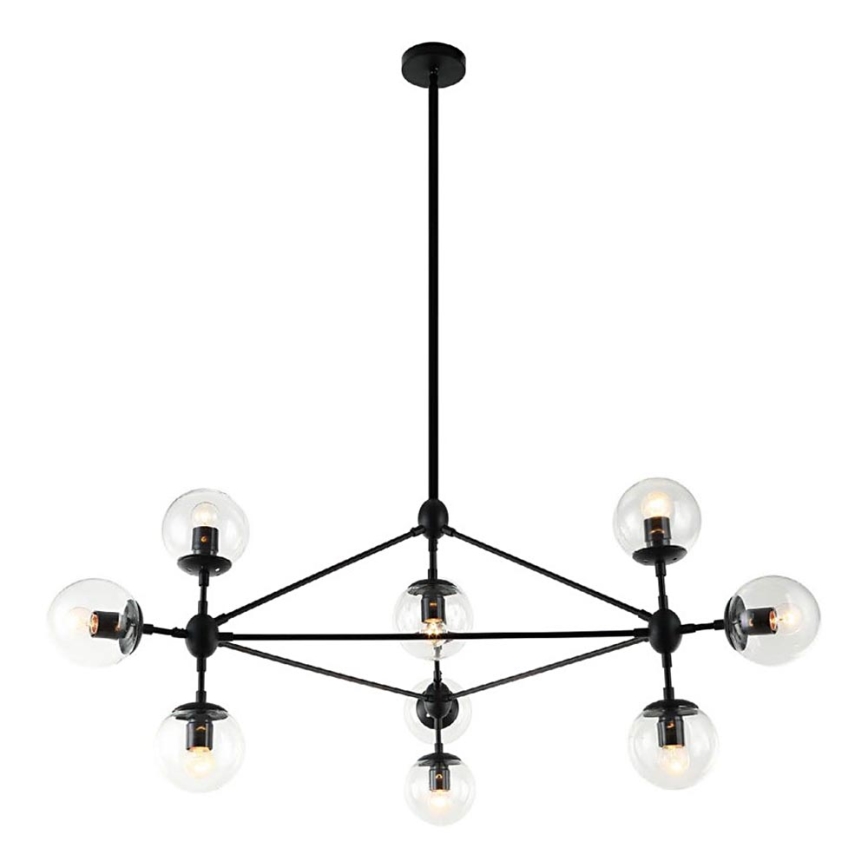 Open Design OR80094 - Pakabinama liustra ant strypo BAO 10xE27/8W/230V skersmuo 90 cm juoda