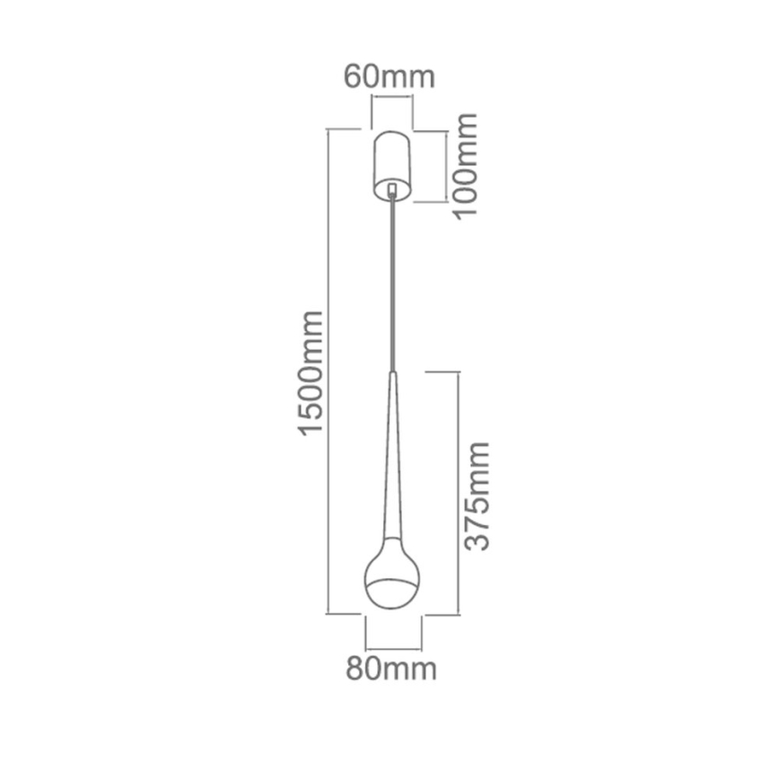 Open Design OR80247 - LED pakabinamas šviestuvas ant laido CAPPI LED/5W/230V juodas