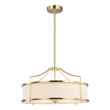 Open Design OR80896 - Liustra ant strypo STANZA 4xE27/15W/230V skersmuo 55 cm žalvaris/balta