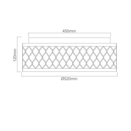 Open Design OR81008 - Lubinis šviestuvas CAVALLI, 3xE27/15W/230V, skersmuo 52 cm, blizgus chromas