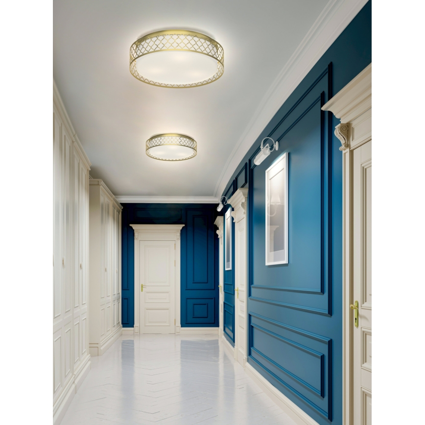 Open Design OR81015 - Lubinis šviestuvas CAVALLI 3xE27/15W/230V skersmuo 52 cm žalvario apdaila