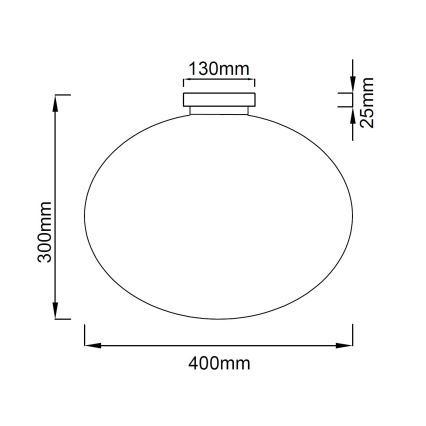 Open Design OR81169 - Lubinis šviestuvas PALLA 1xE27/12W/230V skersmuo 40 cm blizgus chromas