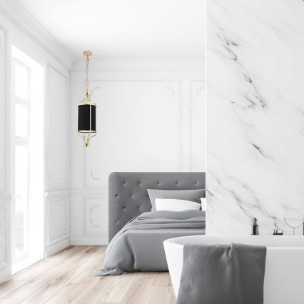 Open Design OR84108 - Liustra su grandine LUNGA 1xE27/15W/230V auksinė/juoda