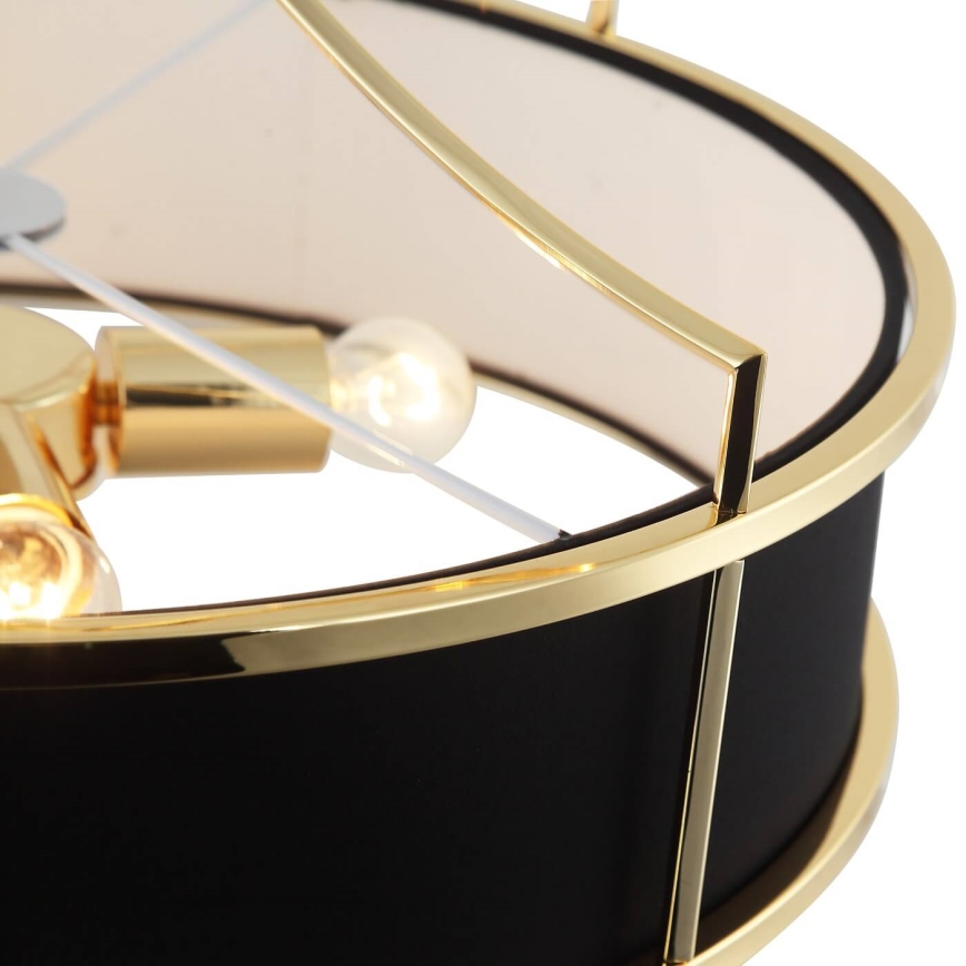 Open Design OR84146 - Pakabinamas šviestuvas ant strypo STANZA 4xE27/15W/230V Ø55 cm auksinis/juodas