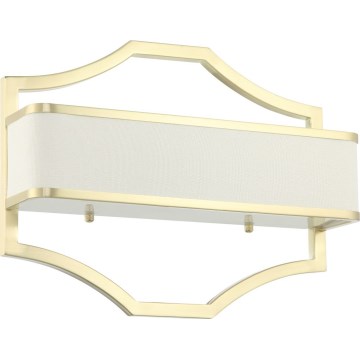 Open Design OR84511 - Sieninis šviestuvas GERDO 2xE14/12W/230V žalvaris/balta