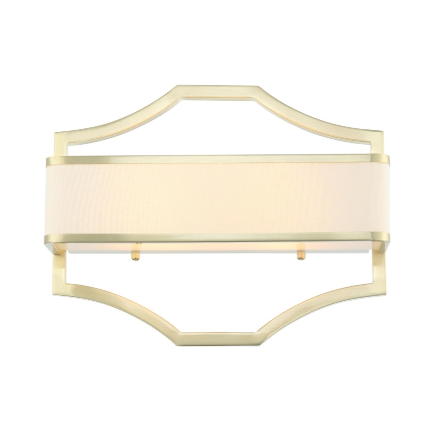 Open Design OR84511 - Sieninis šviestuvas GERDO 2xE14/12W/230V žalvaris/balta