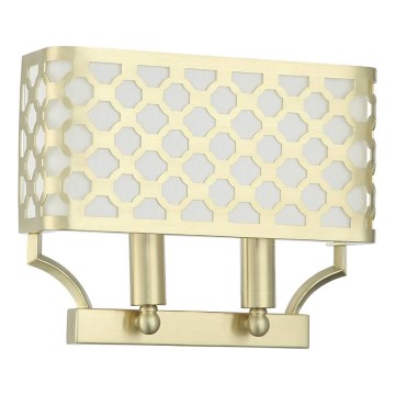 Open Design OR84603 - Sieninis šviestuvas VERNO 2xE14/12W/230V, iš žalvario