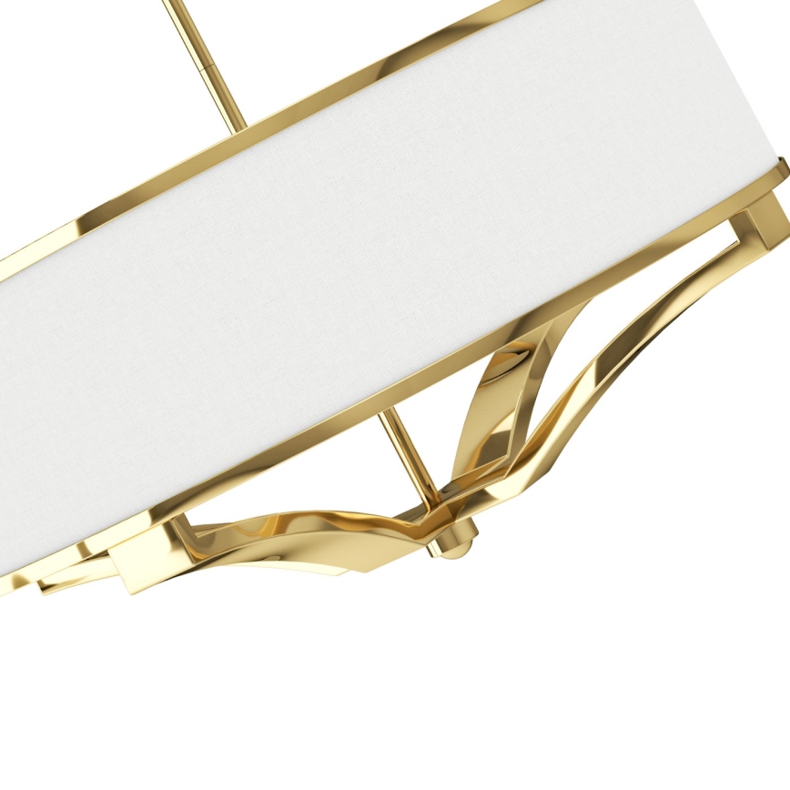 Open Design OR84825 - Liustra ant strypo GERDO 4xE27/12W/230V auksinė/balta