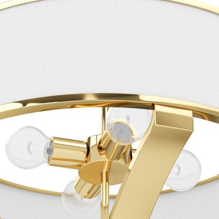 Open Design OR84825 - Liustra ant strypo GERDO 4xE27/12W/230V auksinė/balta