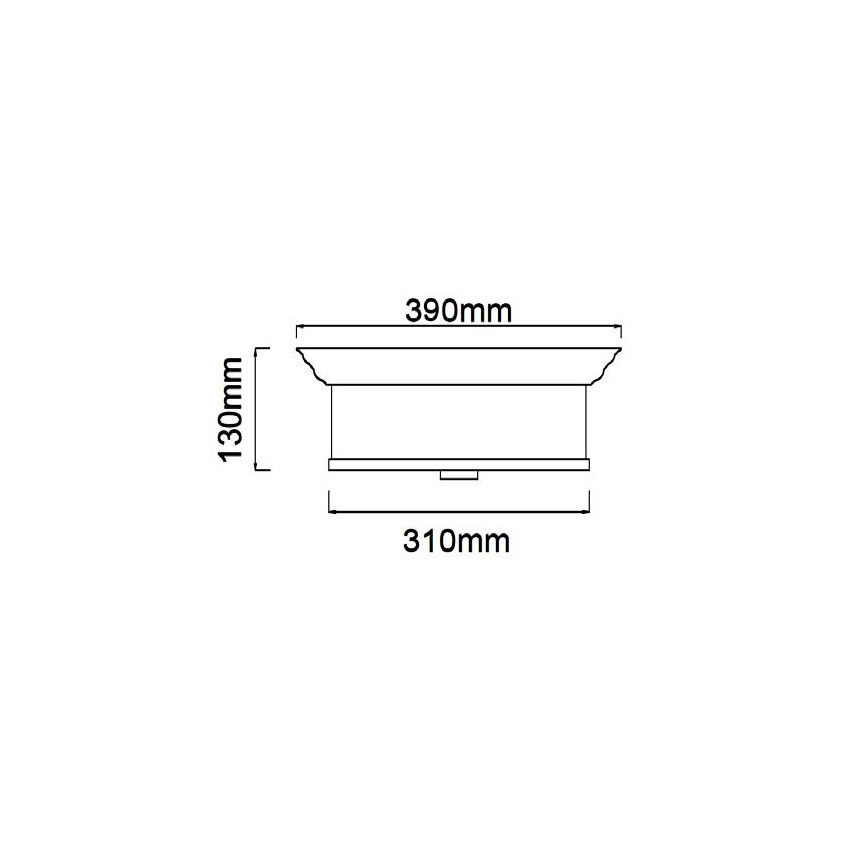 Open Design OR84870 - Lubinis šviestuvas FAMBURO 3xE14/12W/230V, Ø 31 cm, auksinis