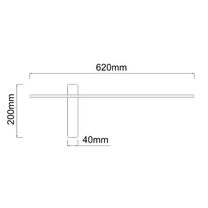 Open Design OR85082 - LED sieninis šviestuvas BENE LED/7W/230V 62 cm aukso spalvos