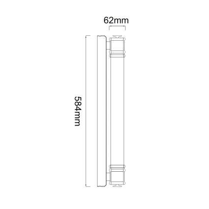 Open Design OR85259 - Vonios veidrodžio LED apšvietimas OMI LED/13W/230V 58 cm IP44, žalvarinis