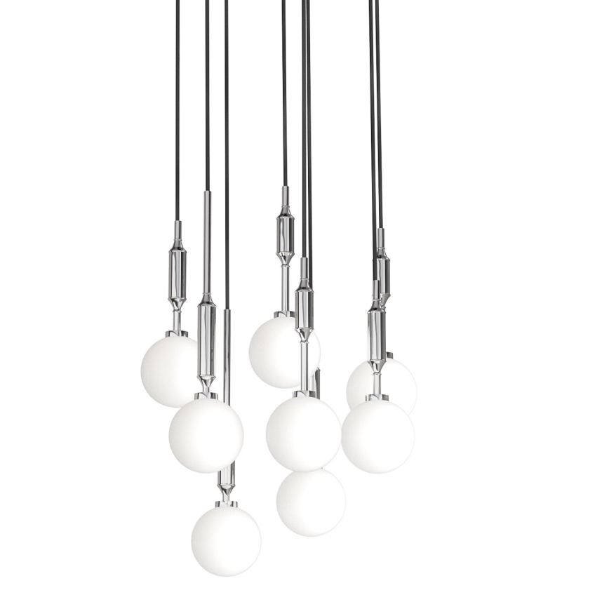Open Design OR85327 - Pakabinamas šviestuvas ant laido ERO 8xG9/8W/230V blizgi chromo apdaila