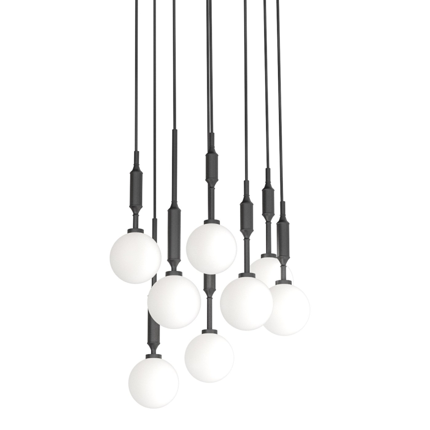 Open Design OR85341 - Pakabinamas šviestuvas su laidu ERO 8xG9/8W/230V juodas