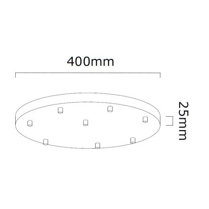 Open Design OR85341 - Pakabinamas šviestuvas su laidu ERO 8xG9/8W/230V juodas