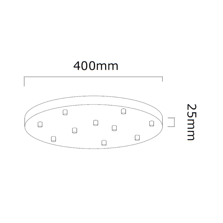 Open Design OR85372 - Pakabinama liustra ant troselio ERO 10xG9/8W/230V juoda