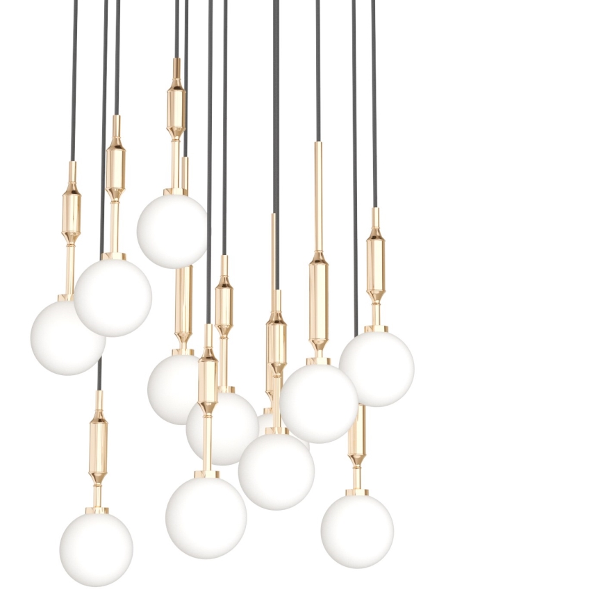 Open Design OR85396 - Kabanti liustra ERO 12xG9/8W/230V, aukso spalvos