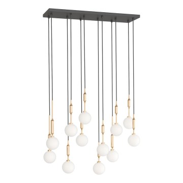 Open Design OR85457 - Pakabinamas šviestuvas ant troselio ERO 12xG9/8W/230V auksinis
