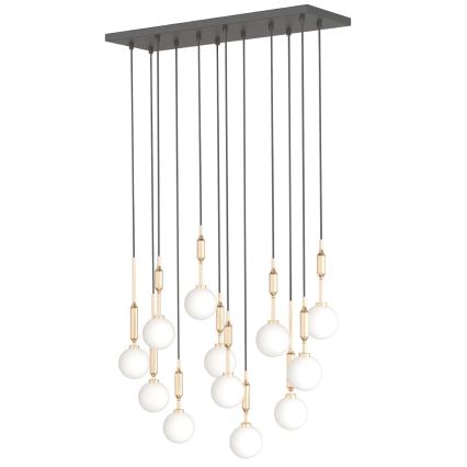 Open Design OR85457 - Pakabinamas šviestuvas ant troselio ERO 12xG9/8W/230V auksinis