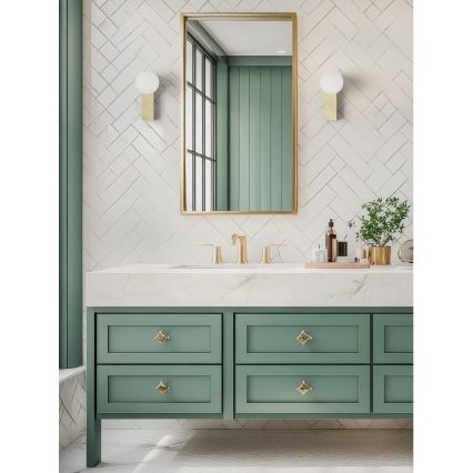 Open Design OR85532 - Sieninis vonios kambario šviestuvas BOLETTA 1xG9/8W/230V IP44 žalvaris