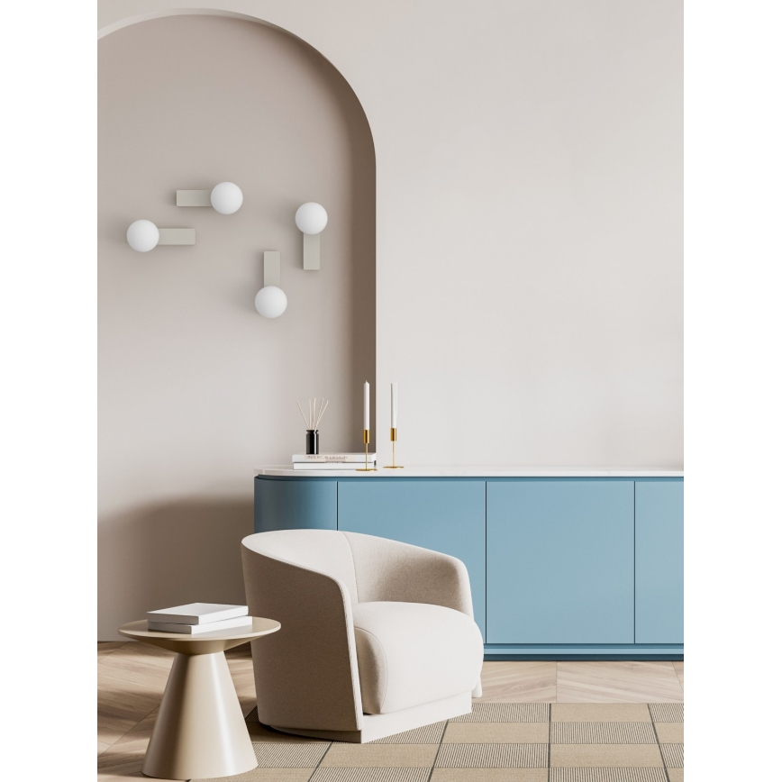 Open Design OR85549 - Vonios kambario sieninis šviestuvas BOLETTA 1xG9/8W/230V IP44 smėlinė