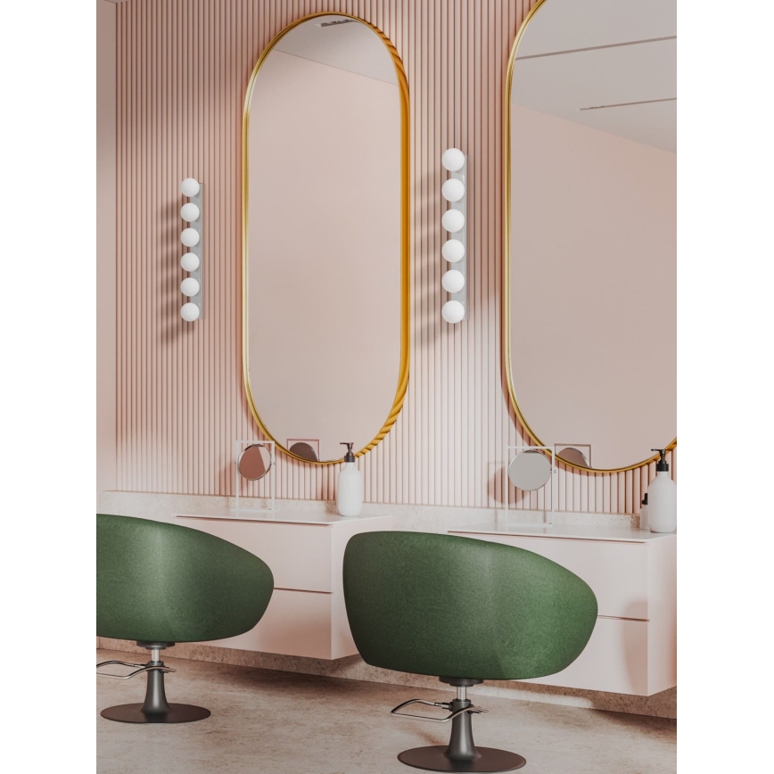 Open Design OR85693 - Vonios sieninis šviestuvas MERINO 6xG9/8W/230V 61 cm IP44 blizgus chromas