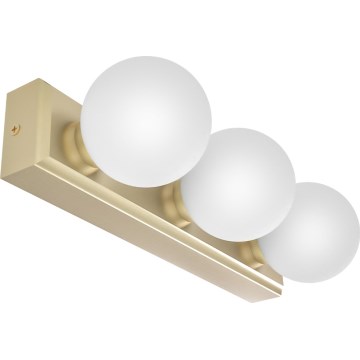 Open Design OR85716 - Vonios kambario sieninis šviestuvas MERINO 3xG9/8W/230V 30 cm IP44 žalvaris