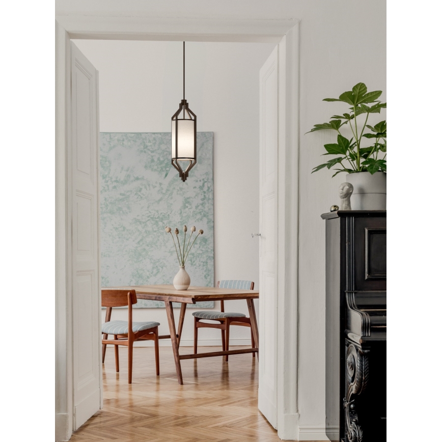 Open Design OR85877 - Liustra ant stiebo ZUNDO 1xE27/15W/230V ruda/smėlinė