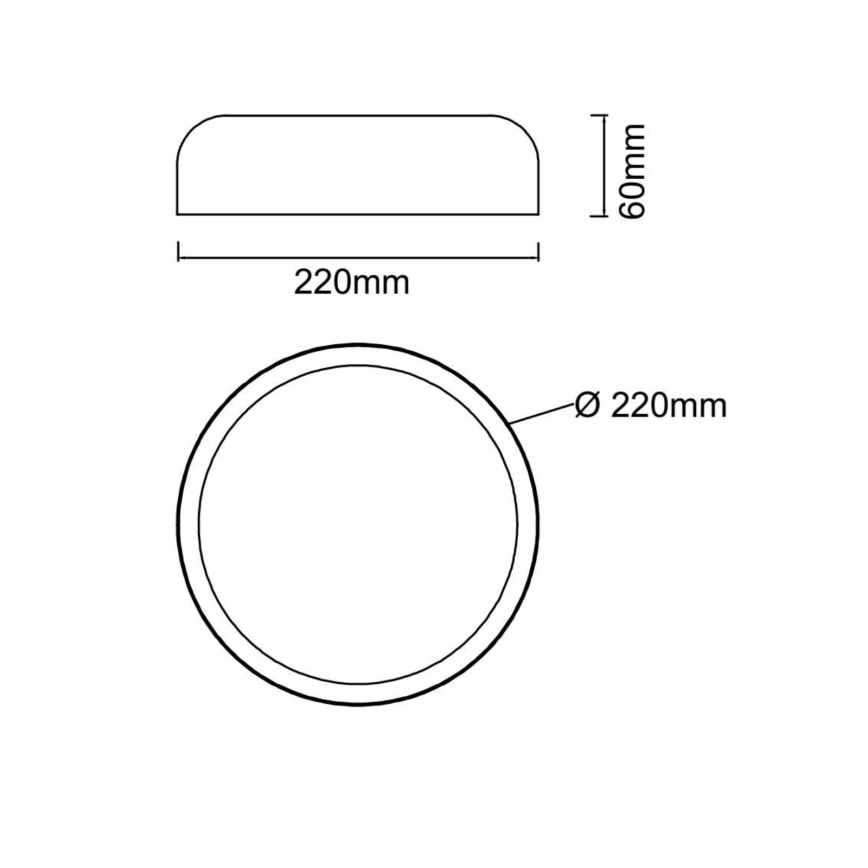 Open Design OR85914 - LED lubinis šviestuvas CEDRONE, LED/14 W/230 V, 3000/4500/6500 K, skersmuo 22 cm, baltas